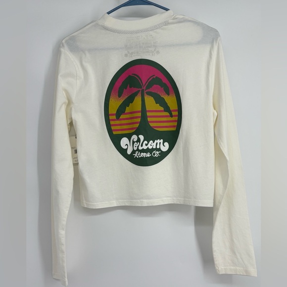 VOLCOM POCKET DIAL LONG SLEEVE TEE - STAR WHITE Size Small - Picture 3 of 7